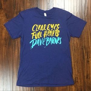 Dave Barnes Concert T-shirt shirt “Clear Eyes Full Hearts” tour Size Small